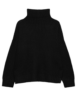 TRUE RELIGION Boxy Turtleneck Black 