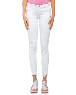 TRUE RELIGION Mid Rise Super Skinny White