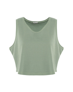 TRUE RELIGION Crop Direct Dye Stone Wash Jade