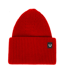 TRUE RELIGION Beanie Solid Tomato Red