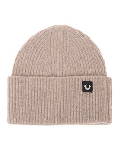 TRUE RELIGION Beanie Solid Oatmeal