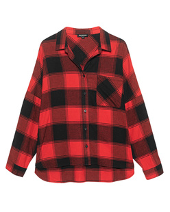 TRUE RELIGION Oversized Boxy Check Red Black