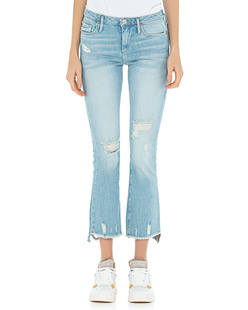 TRUE RELIGION Halle Kick Flare Mid Rise Skinny Blue