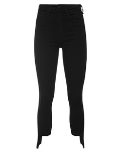 RAG&amp;BONE Nina High Rise Ankle Ripped Skinny Black