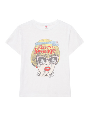 RE/DONE Tee Kisses For Revenge Vintagewhite
