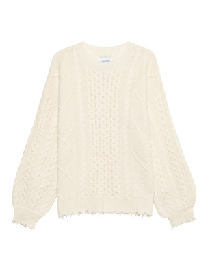 JADICTED Oversize Cable Knit Ivory