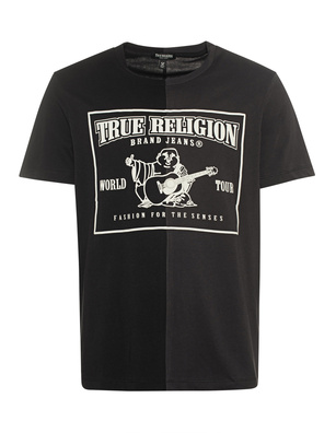 TRUE RELIGION 2Tone 2Face Logo Black Phantom