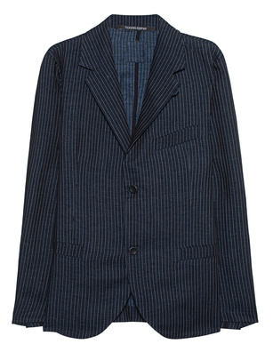 HANNES ROETHER Pinstripe Navy