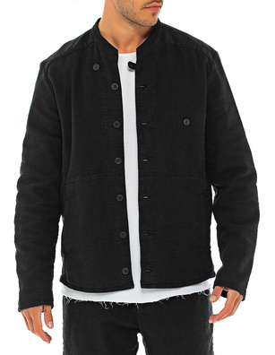 HANNES ROETHER Button Cotton Black