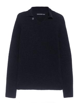 HANNES ROETHER Polo Knit Navy