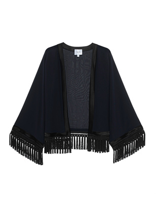 GALVAN LONDON Fringe Kimono Navy
