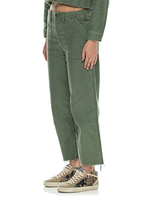 MOTHER The Patch Pocket Private Ankle Fray Olive