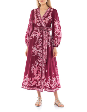ZIMMERMANN Tiggy Wrap Midi Rhubarb Bird