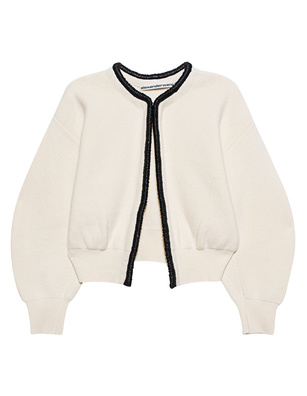 ALEXANDER WANG Ruched Leather Tubular Cream