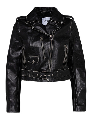 RE/DONE Moto Leather Vintage Black