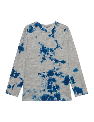 SUZUSAN Madara Shibori Royal Blue Grey Melange