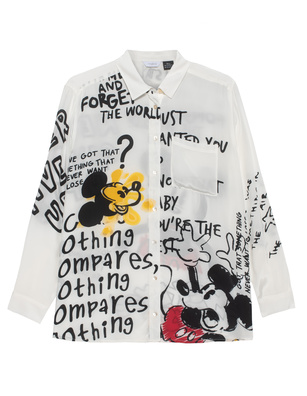 FROGBOX Mickey Wording Clear White