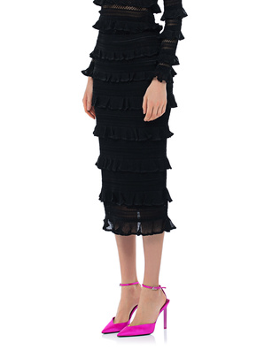 ZIMMERMANN Wonderland Frill Midi Black
