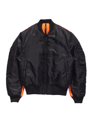 Maharishi Hi-Vis MA-1 Flight Black Neon Orange