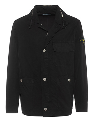 STONE ISLAND Cupro Cotton Hood Black