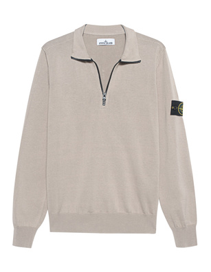 STONE ISLAND Halfzip Badge Taupe