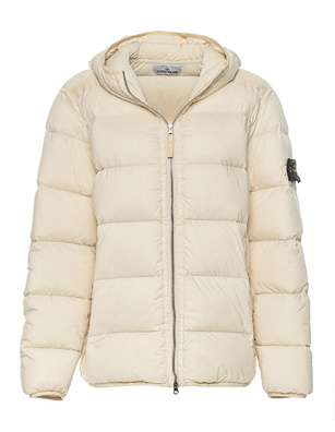 STONE ISLAND Puffer Hooded Off White