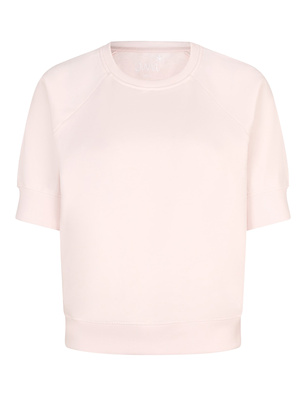 JUVIA Michaela Fleece Short Sleeve Cold Blush