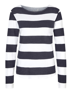 JUVIA Mara Striped White Navy