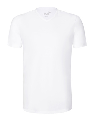 JUVIA Cotton V Neck White