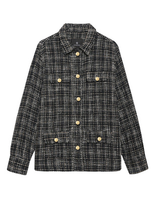 ANINE BING Corey Metallic Plaid