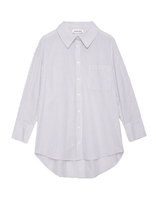 ANINE BING Mika White and Lavender Stripe