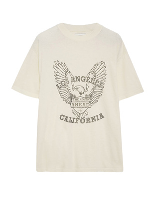 ANINE BING Milo Tee Eagle Off White