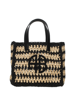 ANINE BING Small Rio Beige Black