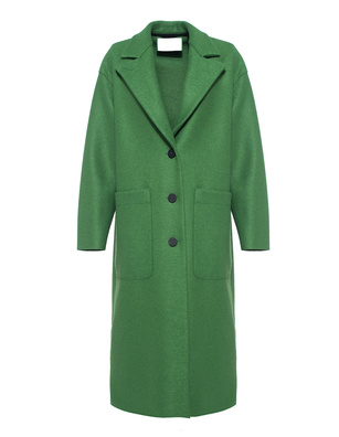 HARRIS WHARF LONDON Great Coat Pressed Wool Green