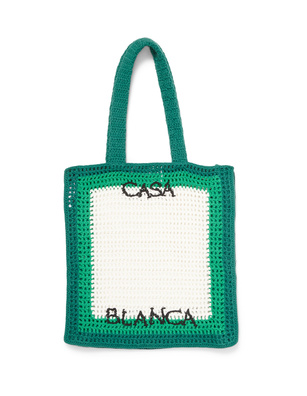 CASABLANCA CROCHET TENNIS Green White