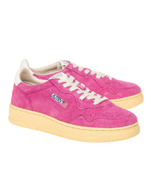 Autry Medalist Low Hair Suede Fuxia
