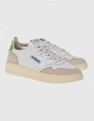 Autry Medalist Low Suede White Green