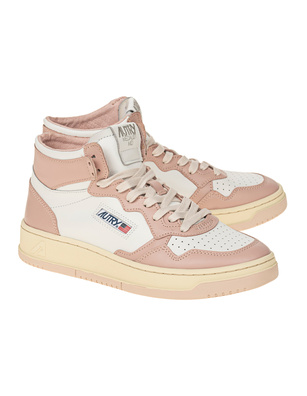 Autry Medalist Mid Mom Bicolor White Pink