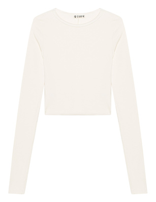 Eterne Cropped Fitted Top Off White