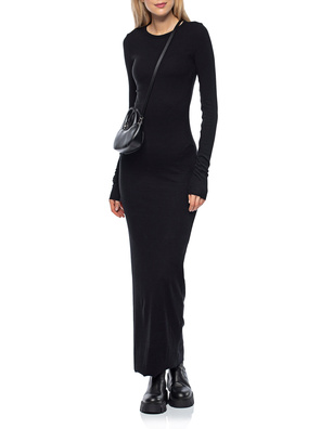 Eterne Long Sleeve Crewneck Maxi Black