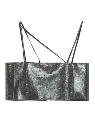 Dondup Rhinestones Silver Black