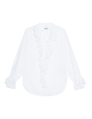 Dondup Ruffle Open Hem White