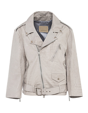 Giorgio Brato crinkled-finish leather shirt - Purple
