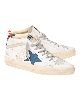 GOLDEN GOOSE Mid Star Classic White Blue