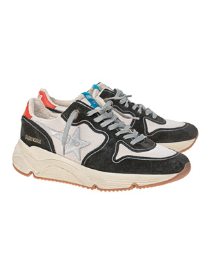 GOLDEN GOOSE DELUXE BRAND Running Sole Cream Dark Grey Silver