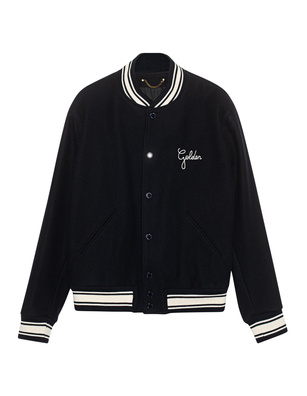 GOLDEN GOOSE Bomber Embroidery Dark Blue