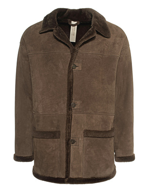 GIORGIO BRATO Button Shearling Taupe