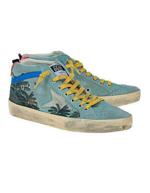 GOLDEN GOOSE DELUXE BRAND Mid Star Classic Canvas Palm Blue