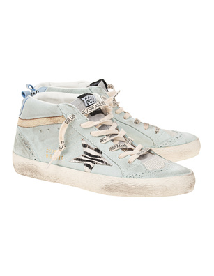 GOLDEN GOOSE Mid Star Classic Horsy Suede Upper Vintage Aqua