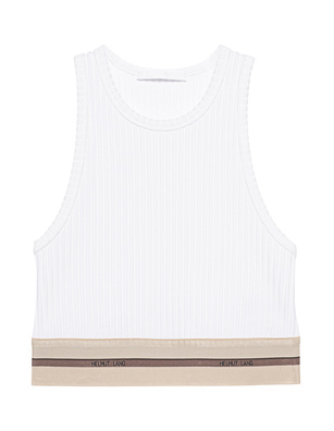 HELMUT LANG Rib Crop Tank Optic White